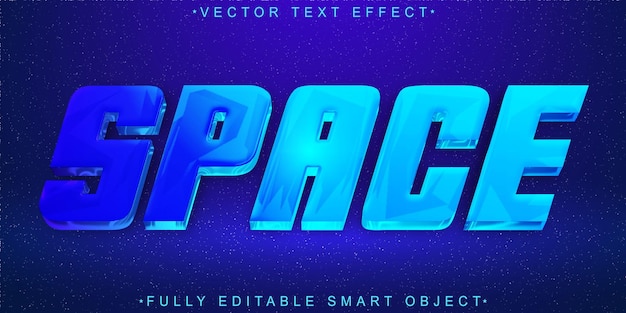 Blue Space Vector Fully Editable Smart Object Text Effect