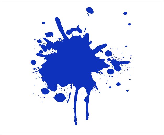 a blue splash of paint with a blue splash of paint