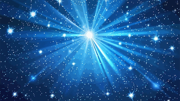 Blue Stars Lights Abstract Background Image