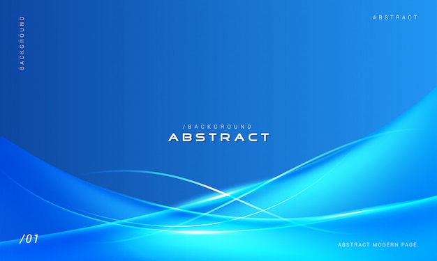 Blue Stylish Abstract Waves Background