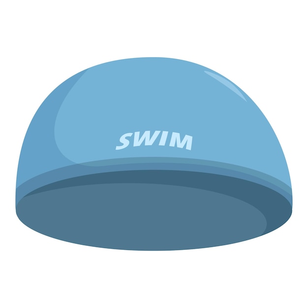 Vector blue swim cap for professional swimming pool training