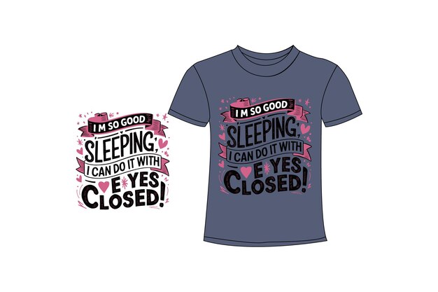 Vector a blue t - shirt with the words  the sleep  on it