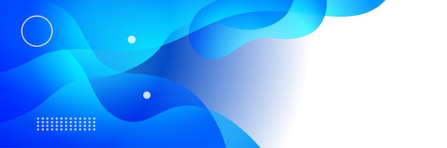 Blue tech futuristic tech web abstract technology banner background with blue white wave stripes