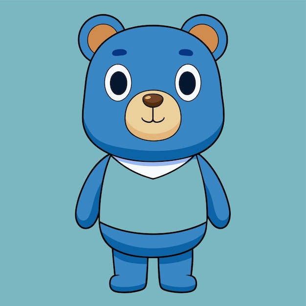 Vector a blue teddy bear with a white shirt that says quot the word quot on it