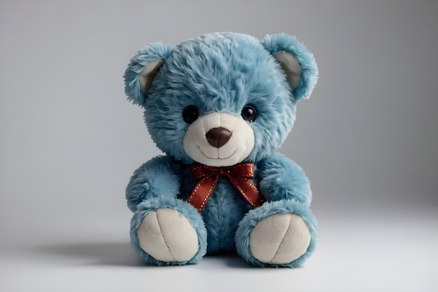 a blue teddy bear