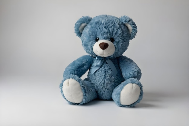 a blue teddy bear