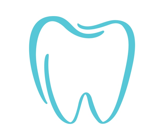 Blue tooth vector logo icon Dentistry symbol Medical sign Dentalhealth Clean White and healthy Dental care