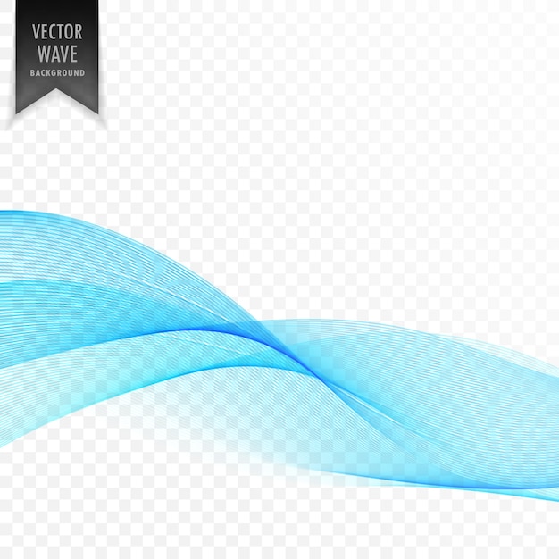 blue transparent smooth wavy shape background