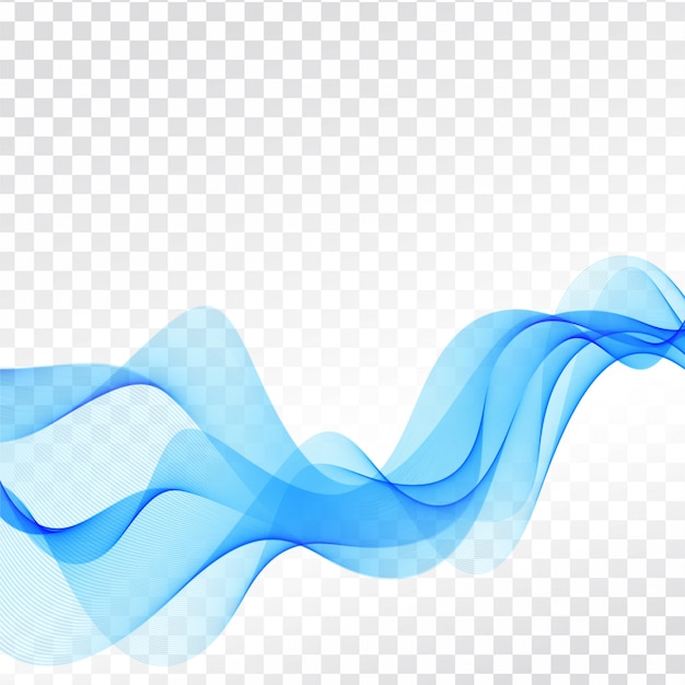 blue transparent wave