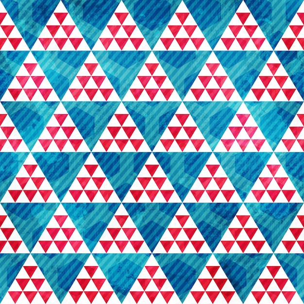 Blue triangle seamless pattern