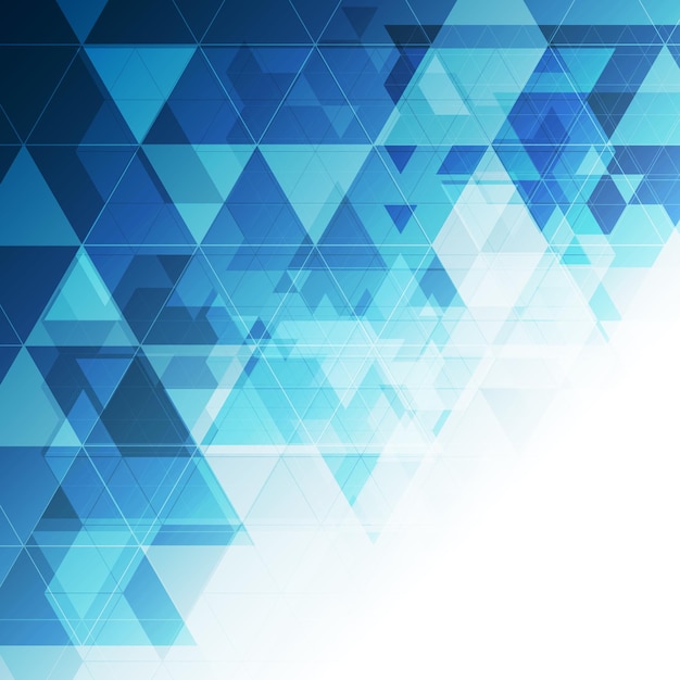 Blue triangles abstract technology low poly background