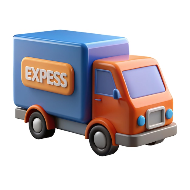 a blue truck with the word express on it