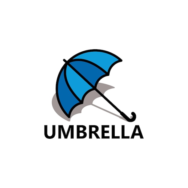 Blue Umbrella Logo Template Design