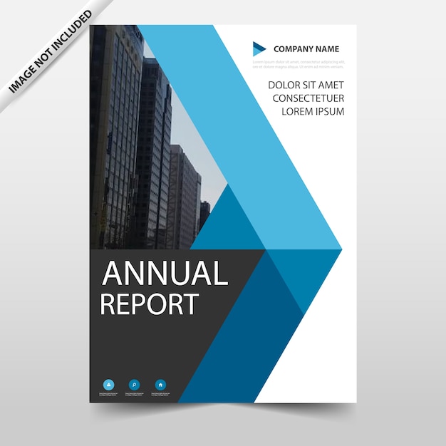 Blue Vector annual report Leaflet Brochure Flyer template design, book