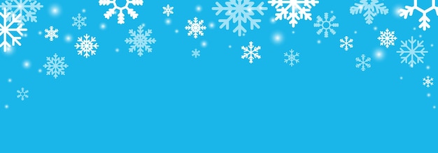 Blue vector snowfall background with snowflake icons Vector EPS 10