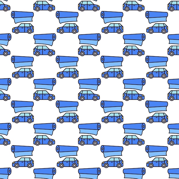 Blue Vehicle and Vinyl Film creative seamless background Vector Car Wrapping pattern