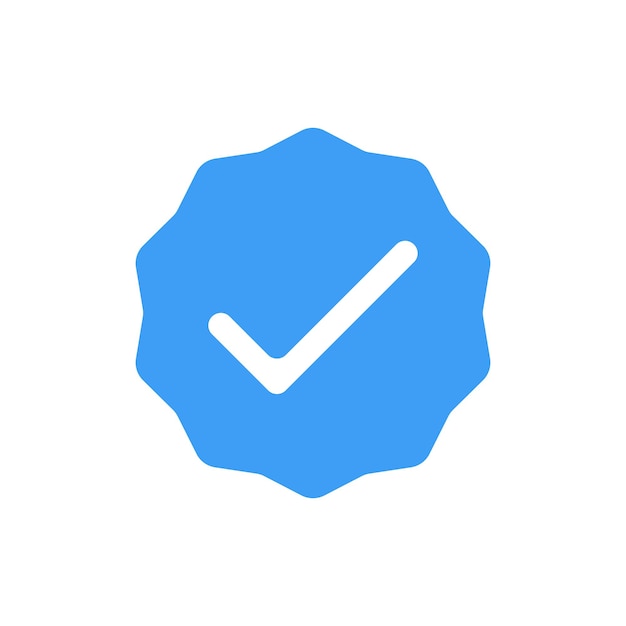 Vector blue verified icon vector verification check mark vector