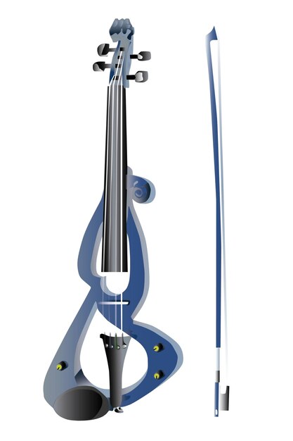 Vector blue violin