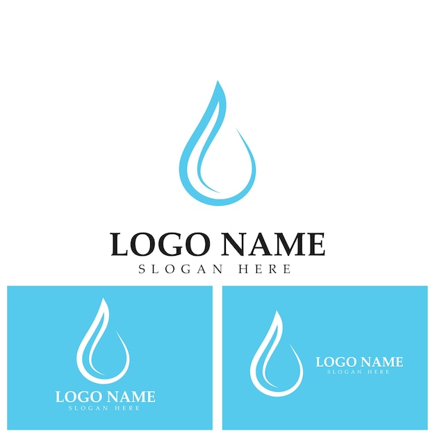 Blue Water drop logo vector icon