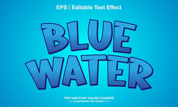 Blue water editable text effect