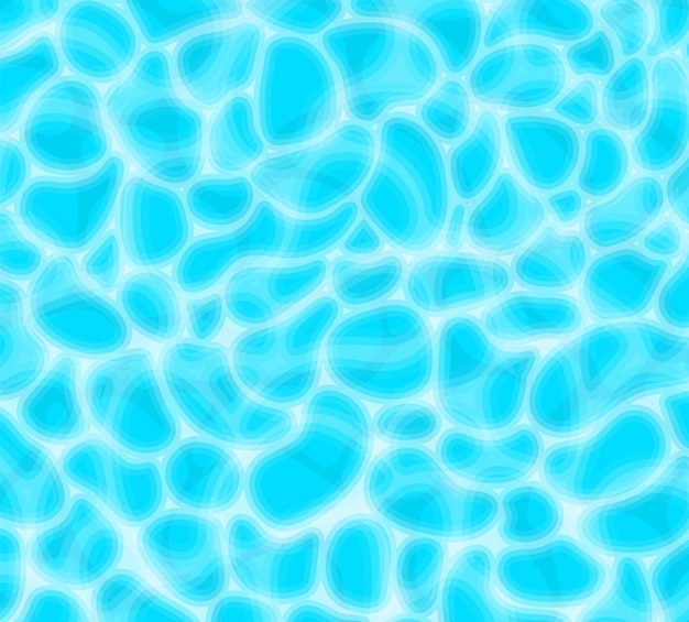 Vector blue water pool background texture overhead view on swimming pool summer blue aqua swiming surface pattern summer abstract blue waves