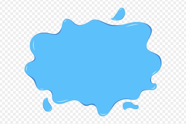 Blue water splash vector on transparent background