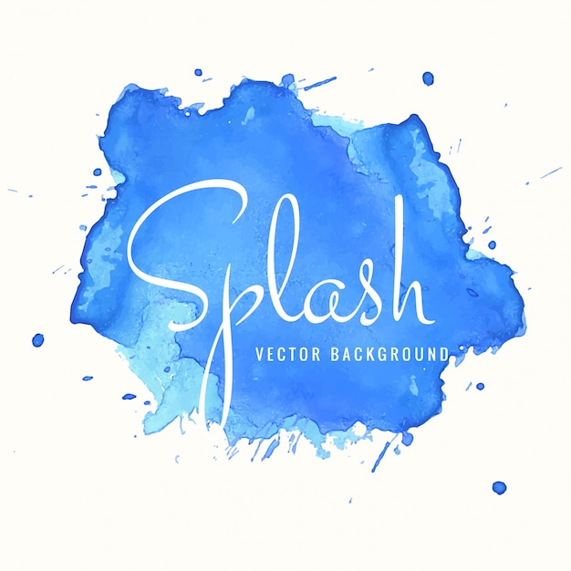 Blue watercolor splash design background