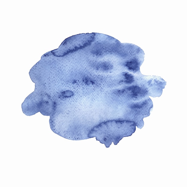 Blue watercolor splash Illustration isolated on white background