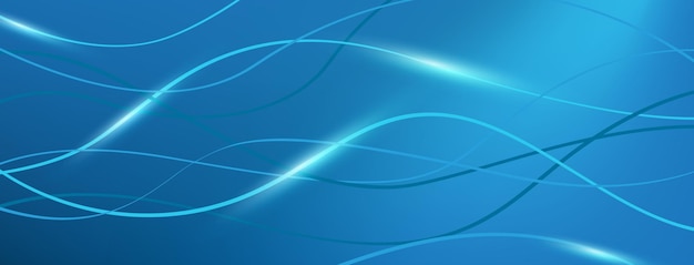 Blue wave abstract background layout banner