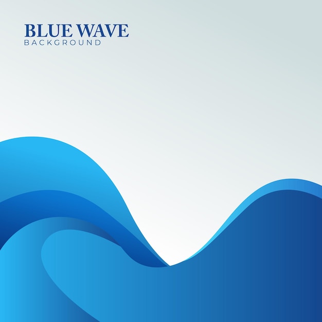 Blue wave background vector illustration