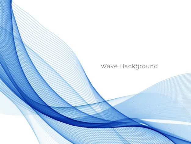 Blue wave stylish dymanic background vector