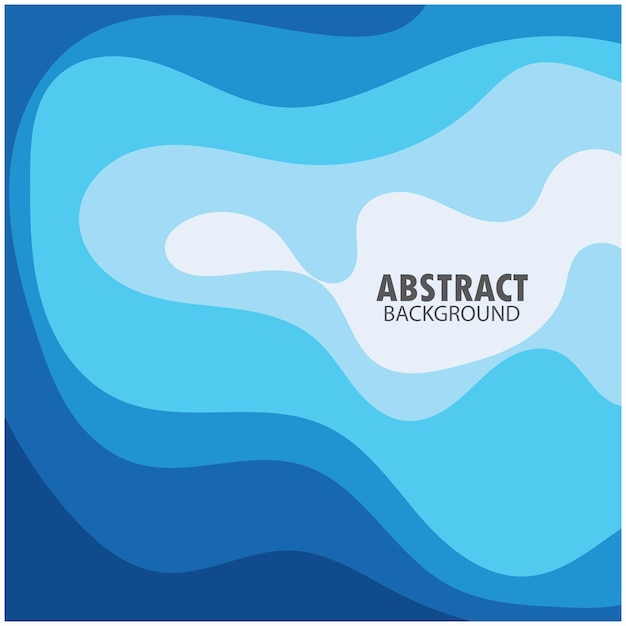 Blue wave vector abstract background flat design stock illustration