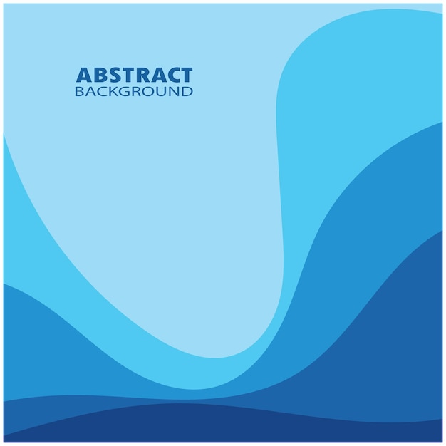 Blue wave vector abstract background flat design stock illustration