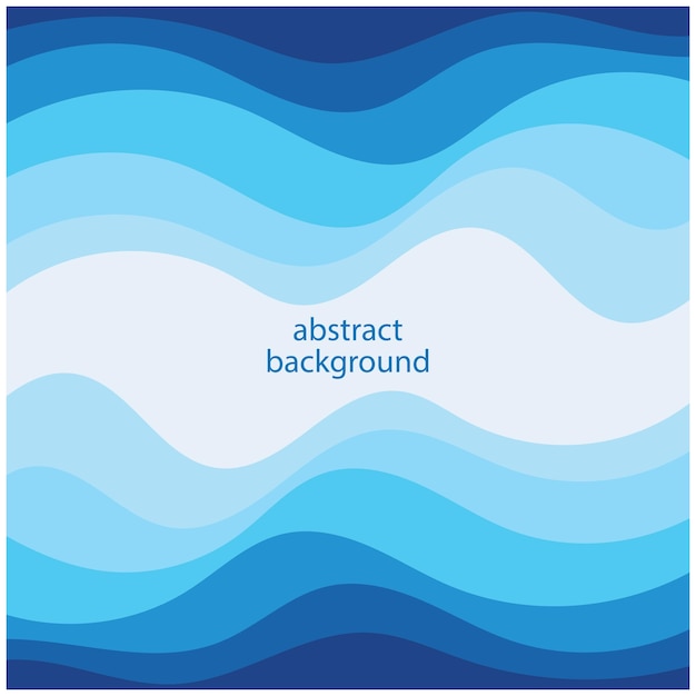 Blue wave vector abstract background flat design stock illustration