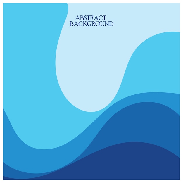 Blue wave vector abstract background flat design stock illustration