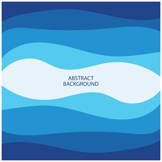 Blue wave vector abstract background flat design stock illustration