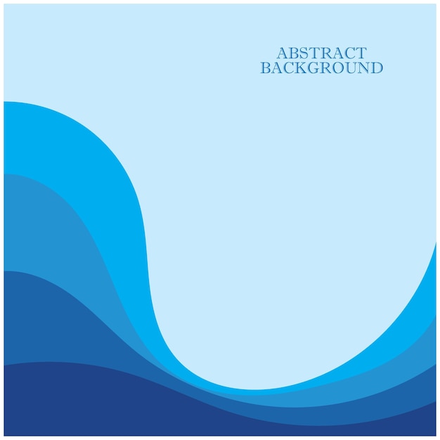 Blue wave vector abstract background flat design stock illustration