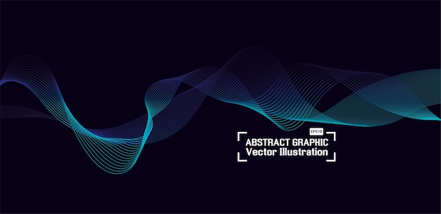 Blue wave vector background for business presentation