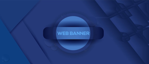 Blue web banner blend template design