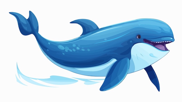 Blue Whale Illustration Majestic Underwater Creature in Artistic Form