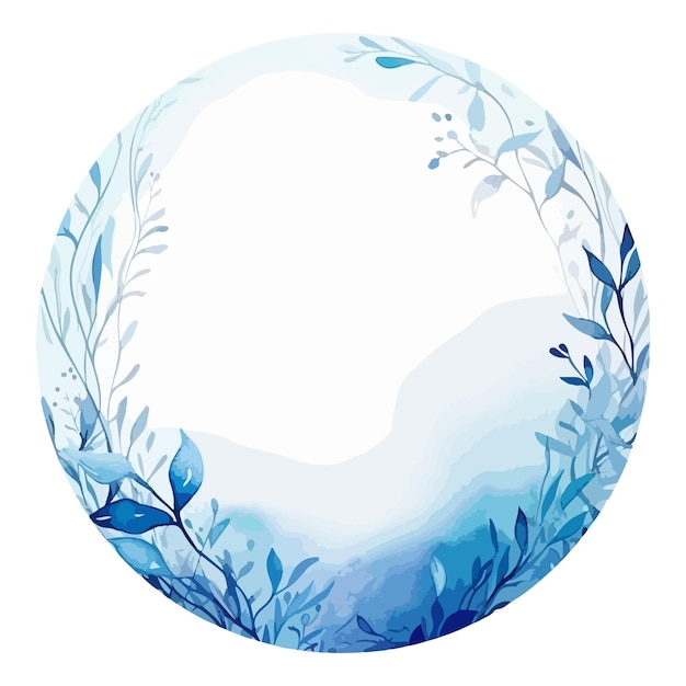 Vector a blue and white ball with a blue floral pattern