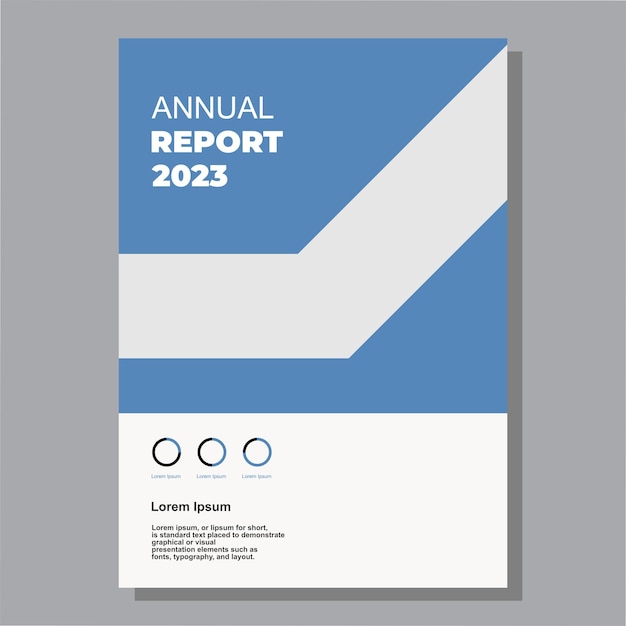 A blue and white brochure for annual report 2022.