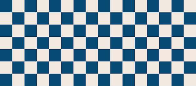 A blue and white checkered pattern with a white square pattern.