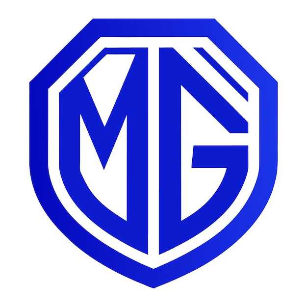 a blue and white letter m is shown in a blue and white background