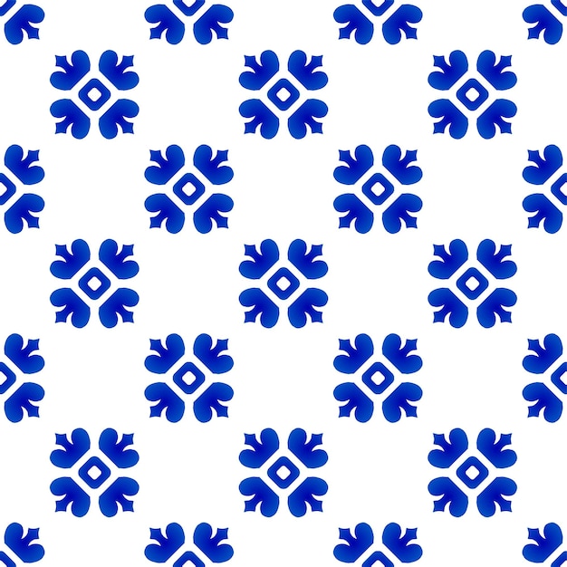 Blue and white pattern seamless