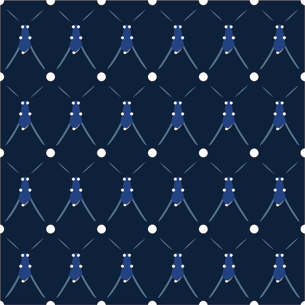 A blue and white pattern with the dots on it