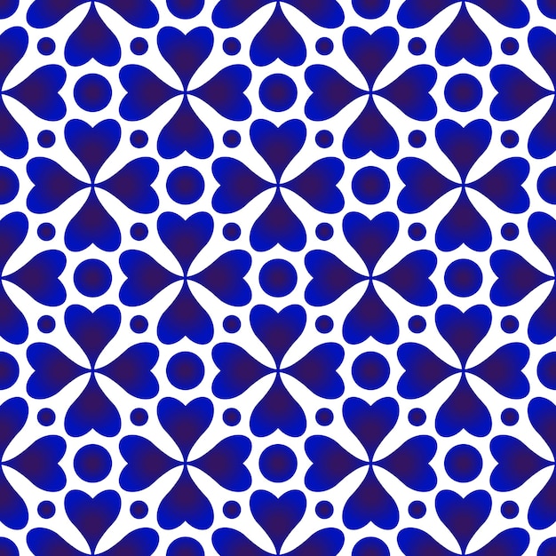 Blue and white seamless vector