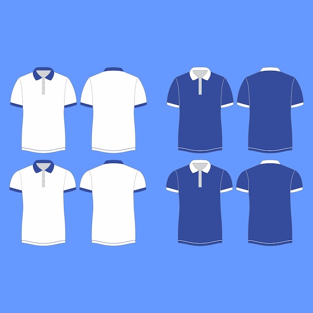 Vector a blue and white t shirt with a white collar and a white shirt that says t shirts