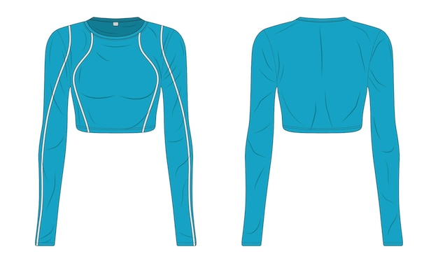 Vector blue womens sportswear template