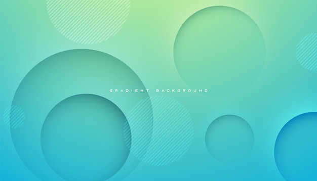 Blue and yellow gradient background circle shape decoration